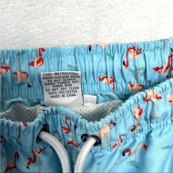 Franks Australia Men Sz L Pink Flamingos Print Swim Trunks Mesh Lined Beach - Picture 9 of 12